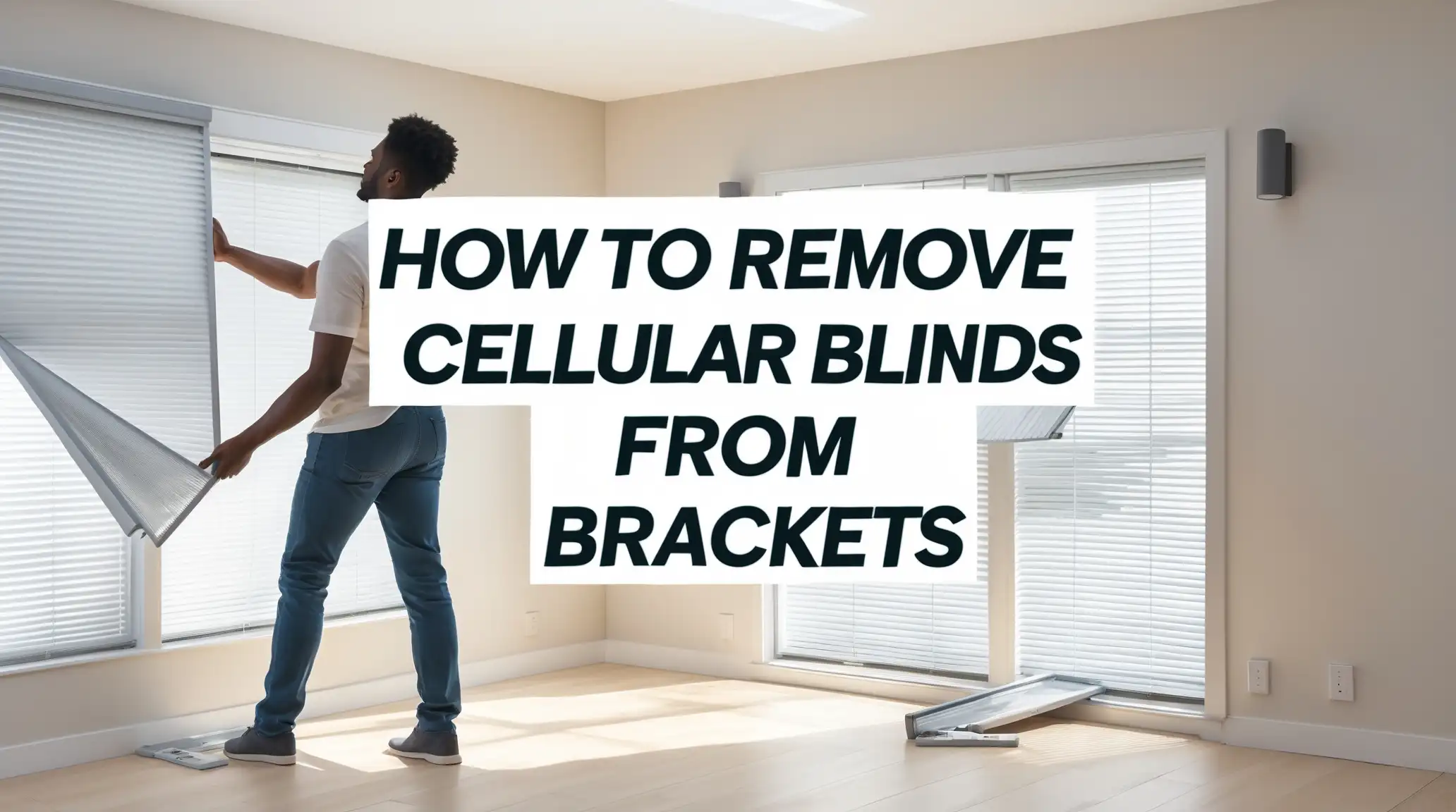 how to remove cellular blinds from brackets