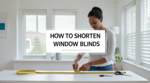 how to shorten window blinds