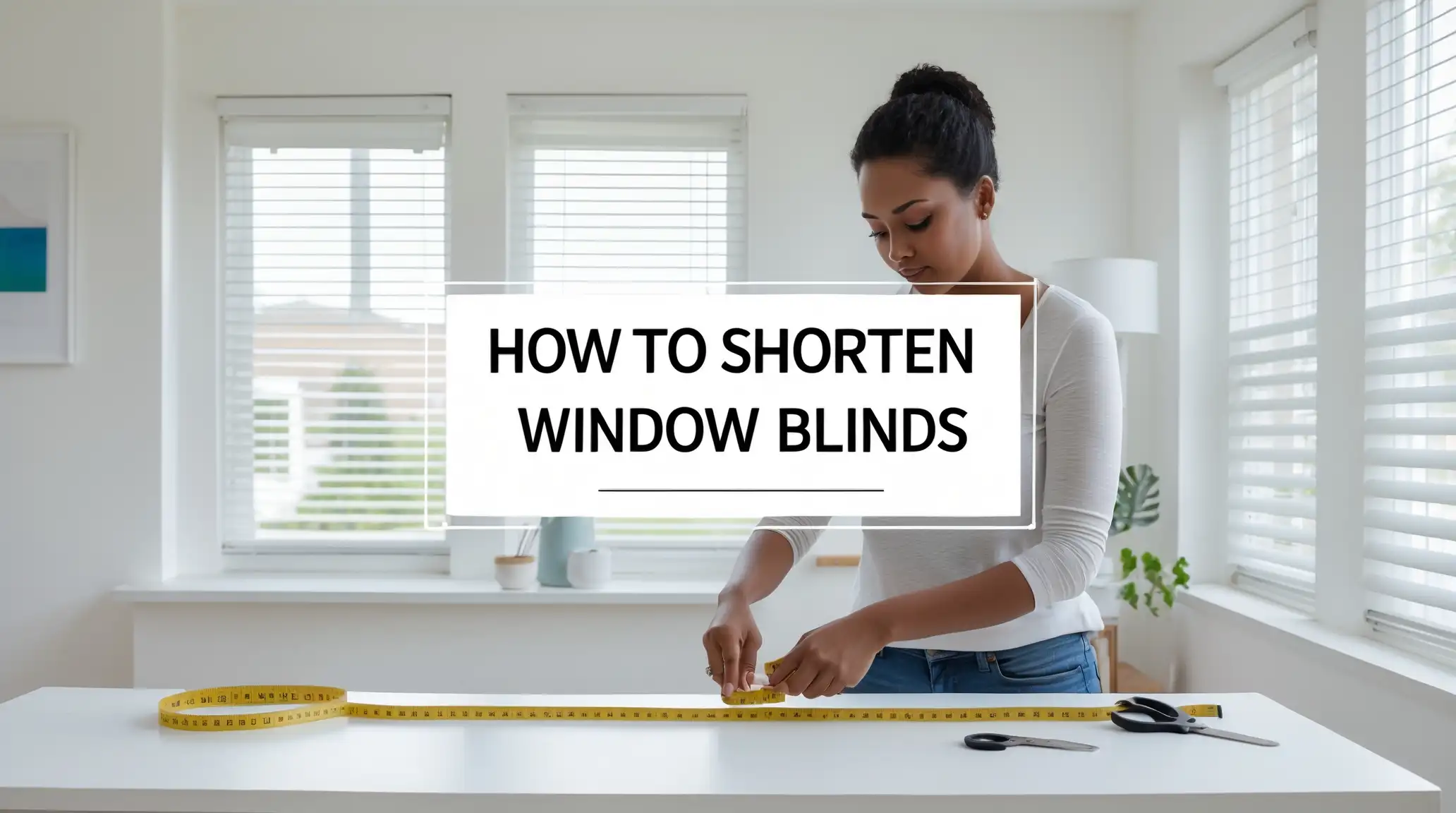 how to shorten window blinds